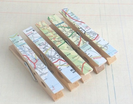 Map Clothespins