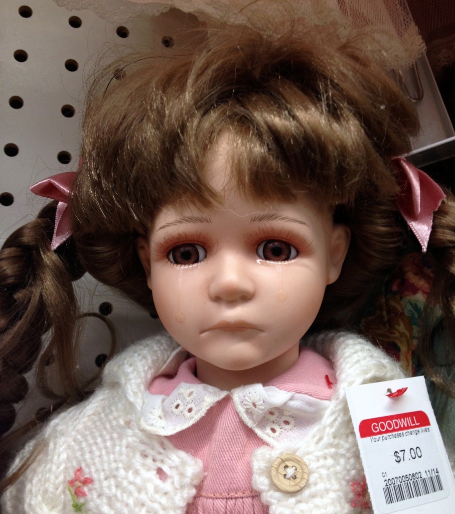 Crying girl doll