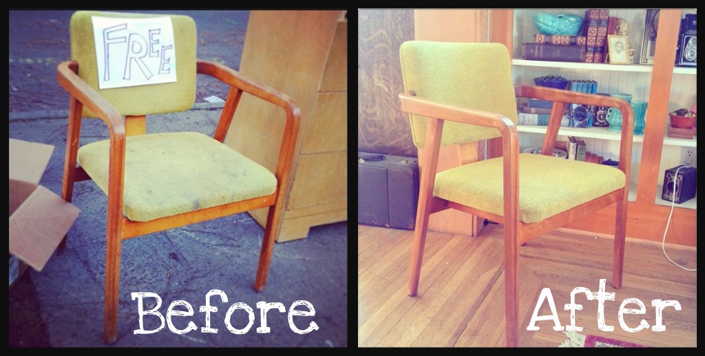 Before and after chair