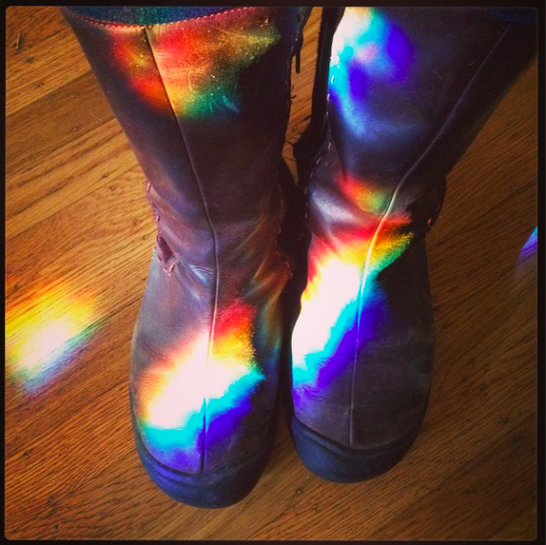 rainbow boots