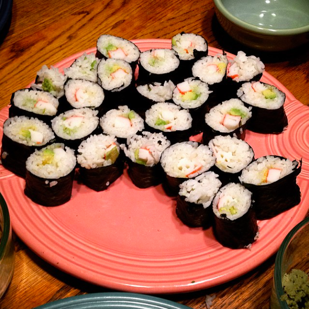 Homemade sushi