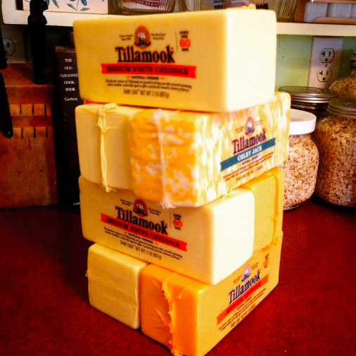 Tillamook cheese Jenga