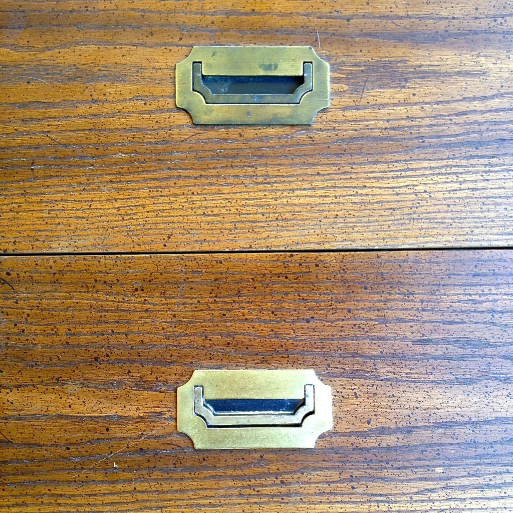 Drawer pulls both shined and unsigned
