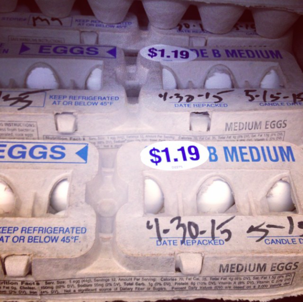 Repackaged eggs