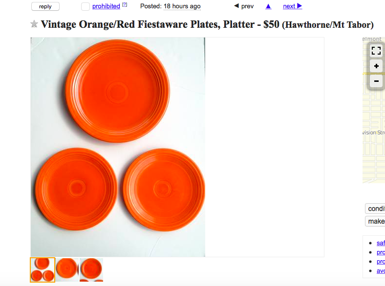 Craigslist fiestaware