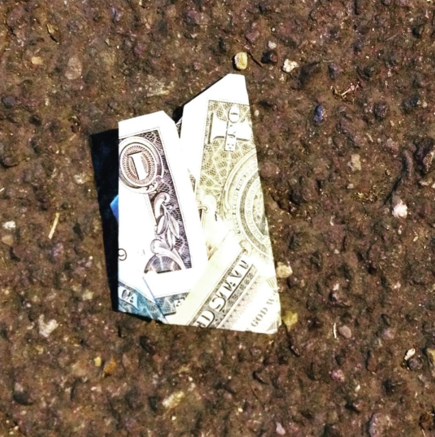 Found dollar bill