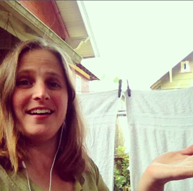 Clothesline selfie 1