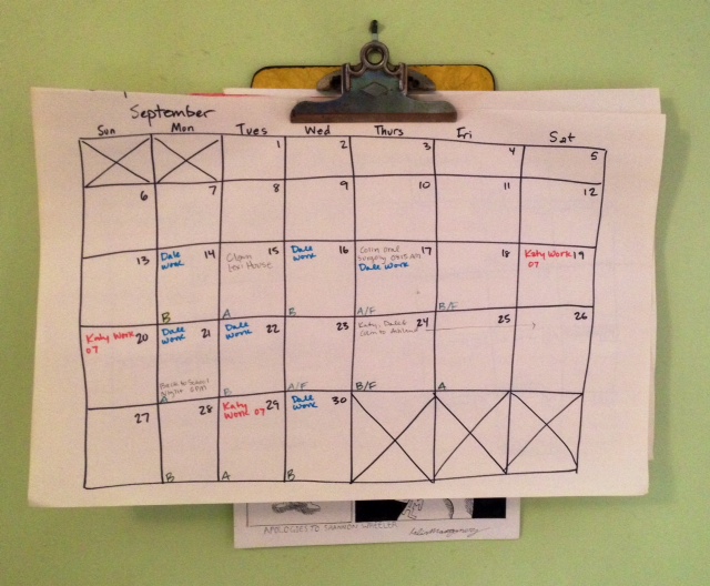 Wall calendar