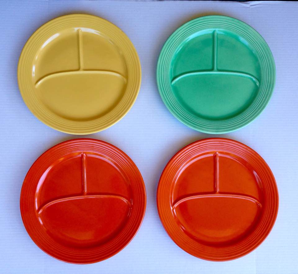 Fiestaware divided plates