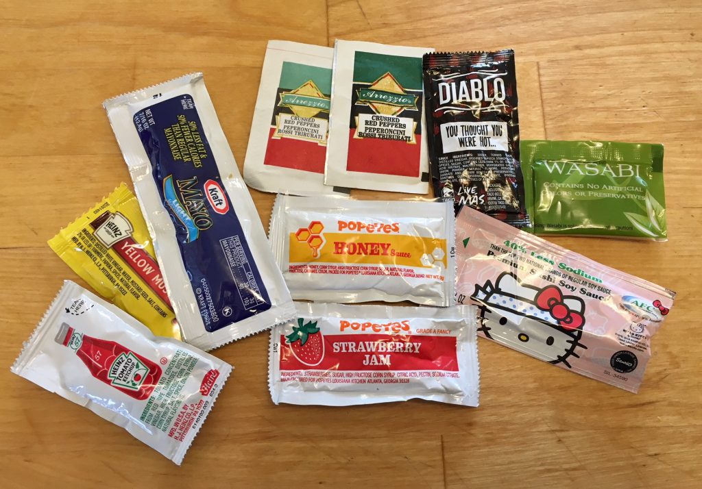 Condiment packets hot sale