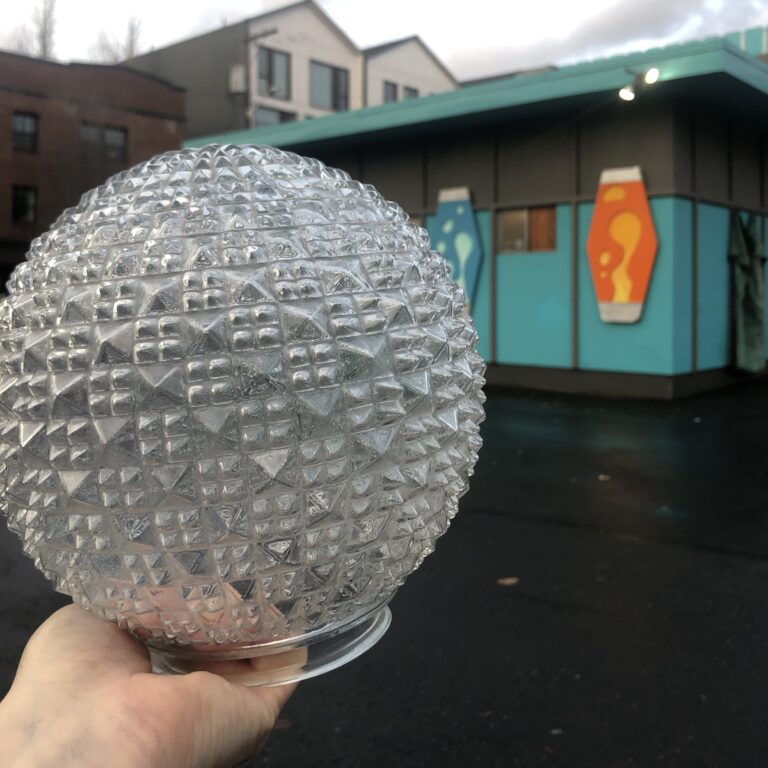 Five Frugal Things -- Vintage Lighting Globes & Salmon Burgers