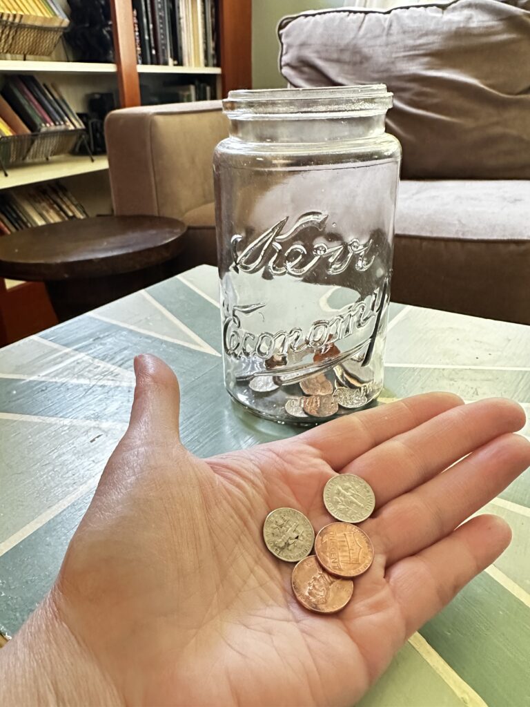 Five Frugal Things -- Lighting Globes & Abandoned Receipts