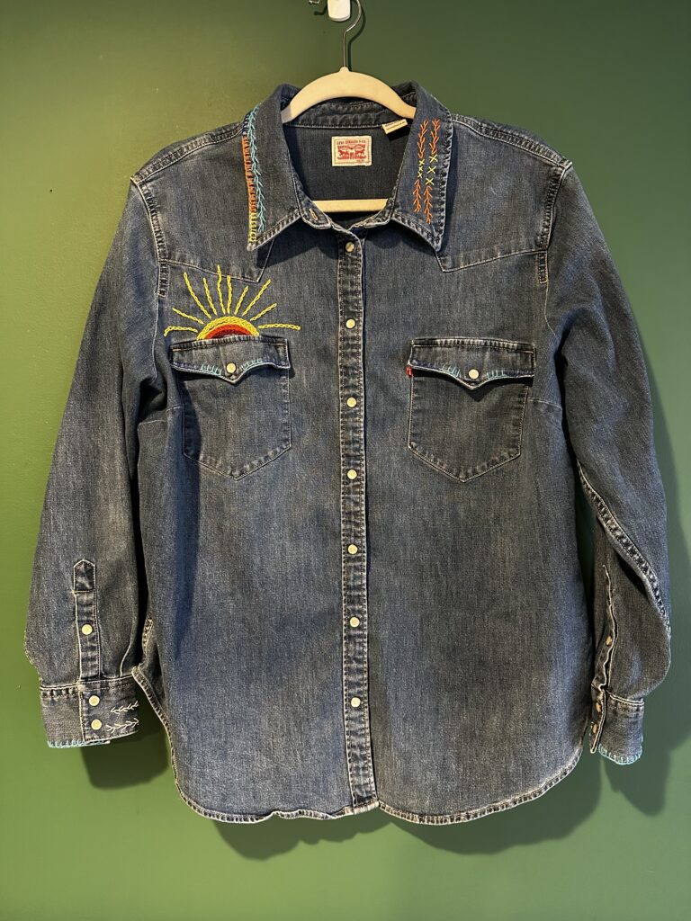 Five Frugal Things -- My Embroidered Ralph Lauren Denim Shirt